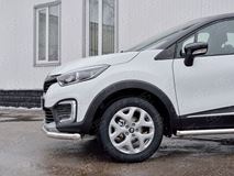 Защита переднего бампера D63 секция для Renault Kaptur 2016