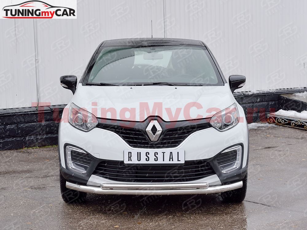 Защита переднего бампера D63 секция-D42 дуга для Renault Kaptur 2016