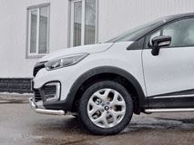 Защита переднего бампера D63 секция-75х42 дуга для Renault Kaptur 2016
