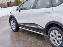 Пороги труба D63 (вариант 3) для Renault Kaptur 2016