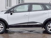 Пороги труба D63 (вариант 1) для Renault Kaptur 2016