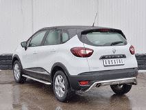 Защита заднего бампера D42 волна под машину для Renault Kaptur 2016