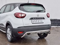 Защита заднего бампера D42 волна под машину для Renault Kaptur 2016