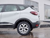 Защита заднего бампера уголки D42 секция для Renault Kaptur 2016