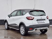 Защита заднего бампера уголки D63 секция для Renault Kaptur 2016