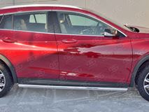 Пороги труба D63 (вариант 3) для Infiniti QX30 2016