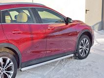 Пороги труба D63 (вариант 3) для Infiniti QX30 2016