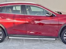 Пороги труба D63 (вариант 2) для Infiniti QX30 2016