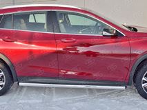 Пороги труба D63 (вариант 1) для Infiniti QX30 2016
