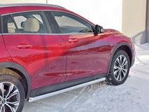 Пороги труба D63 (вариант 1) для Infiniti QX30 2016