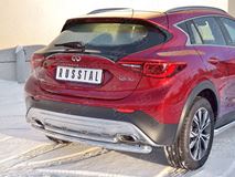 Защита заднего бампера D63 дуга-D42 дуга для Infiniti QX30 2016