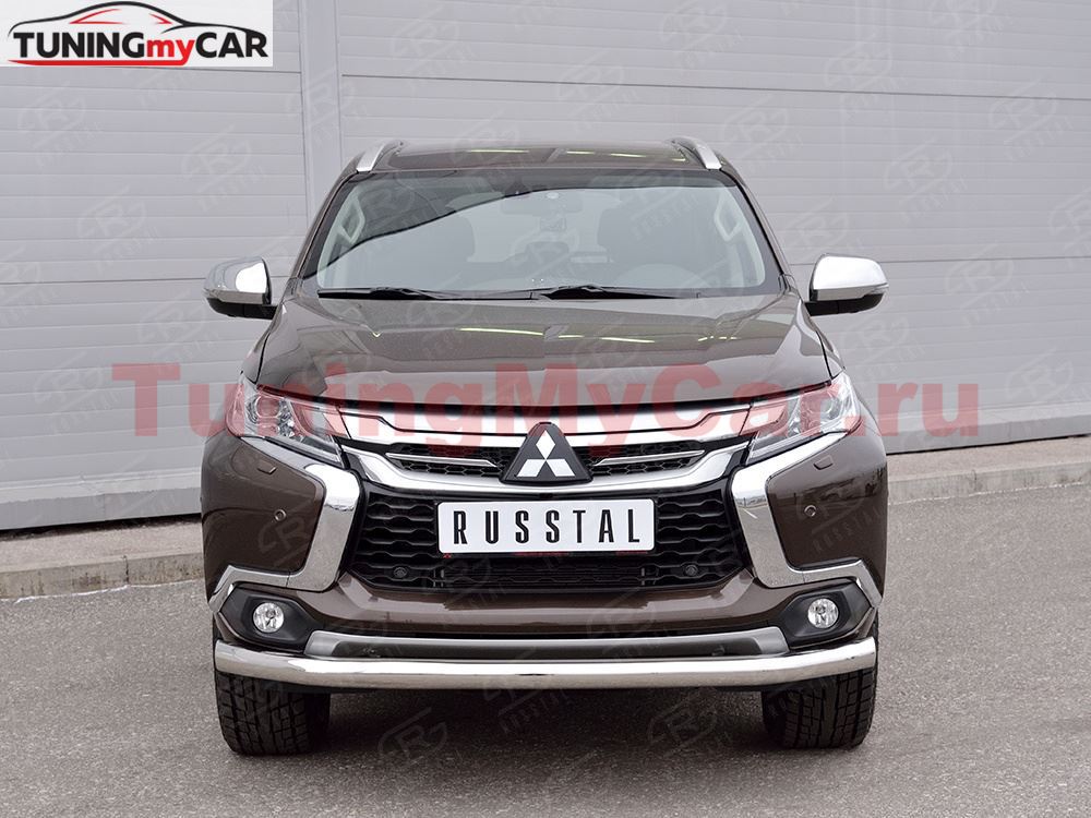 Защита переднего бампера D76 секция для Mitsubishi Pajero Sport 2016