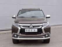 Защита переднего бампера D76 секция для Mitsubishi Pajero Sport 2016