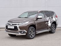 Защита переднего бампера D76 секция для Mitsubishi Pajero Sport 2016