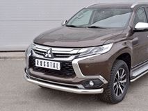 Защита переднего бампера D76 секция для Mitsubishi Pajero Sport 2016