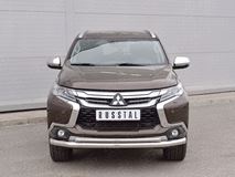 Защита переднего бампера D76 секция-D42 дуга для Mitsubishi Pajero Sport 2016