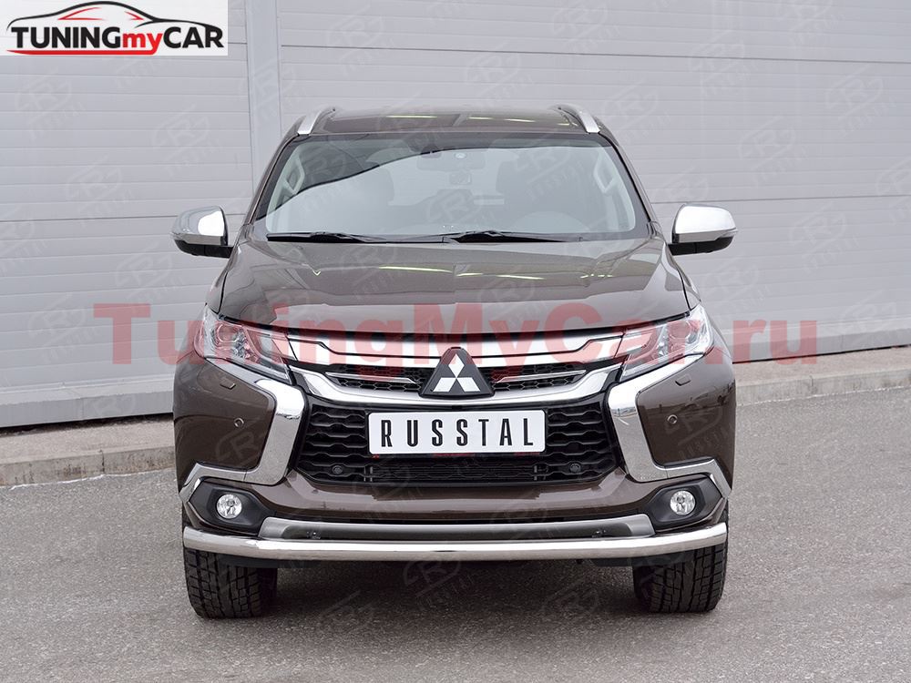 Защита переднего бампера D63 секция для Mitsubishi Pajero Sport 2016