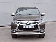 Защита переднего бампера D63 секция для Mitsubishi Pajero Sport 2016