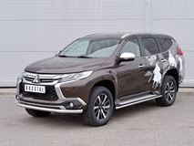 Защита переднего бампера D63 секция для Mitsubishi Pajero Sport 2016