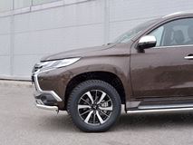 Защита переднего бампера D63 секция для Mitsubishi Pajero Sport 2016