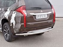 Защита заднего бампера D63 секции для Mitsubishi Pajero Sport 2016