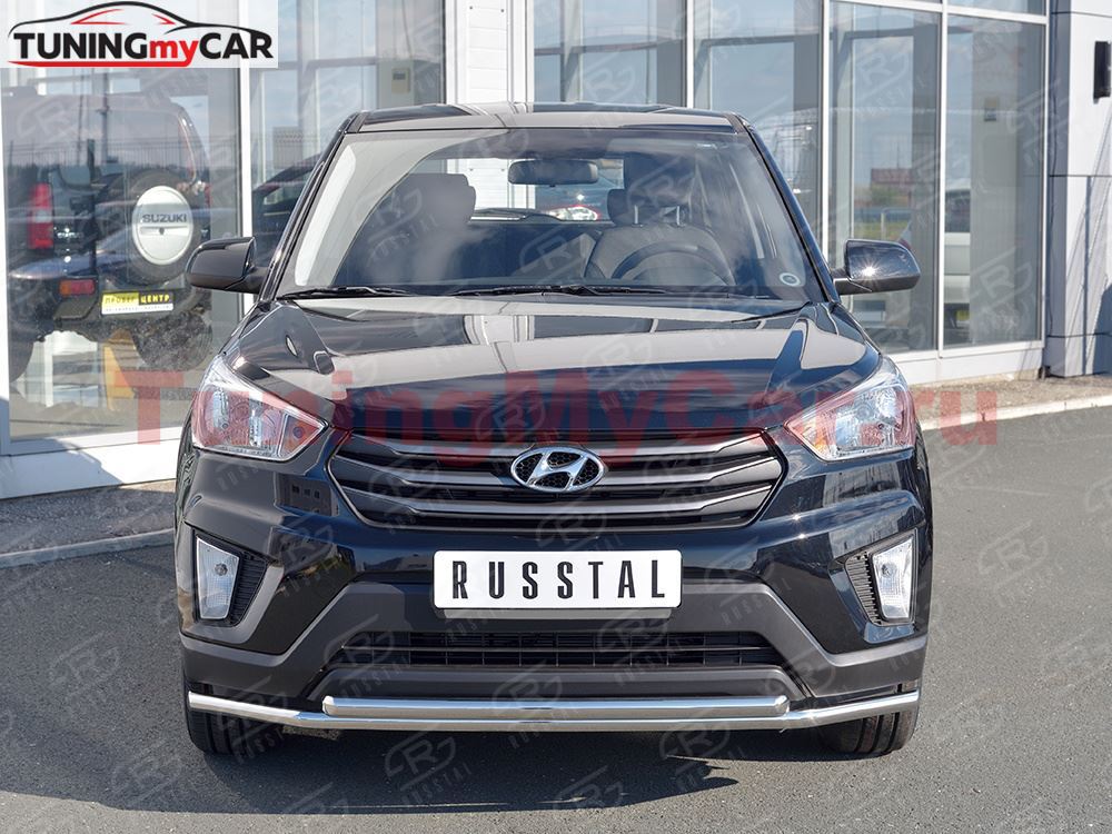 Защита переднего бампера D42 секция-D42 дуга для Hyundai Creta 2016-