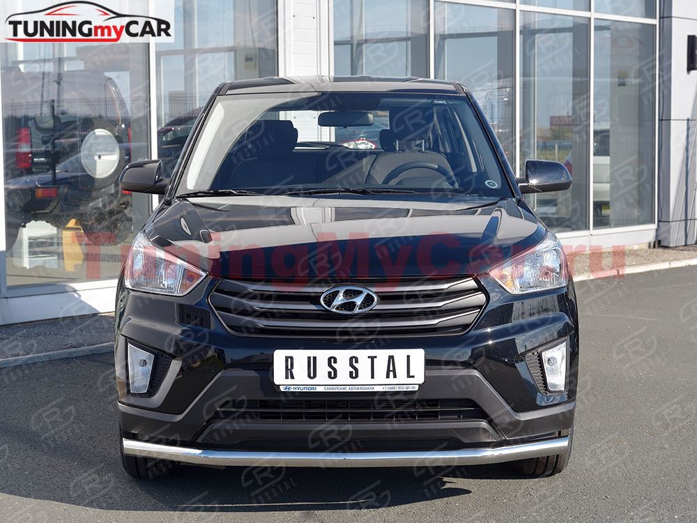 Защита переднего бампера D63 секция для Hyundai Creta 2016-