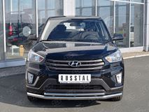 Защита переднего бампера D63 секция-D42 дуга для Hyundai Creta 2016-