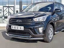 Защита переднего бампера D63 секция-D42 дуга для Hyundai Creta 2016-