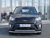 Защита переднего бампера D63 секция-75х42 дуга для Hyundai Creta 2016-