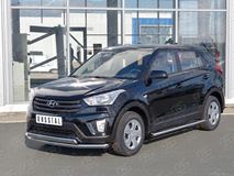 Защита переднего бампера D63 секция-75х42 дуга для Hyundai Creta 2016-
