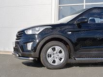 Защита переднего бампера D63 секция-75х42 дуга для Hyundai Creta 2016-