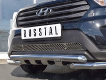 Защита переднего бампера D63 дуга-D63 уголки+клыки для Hyundai Creta 2016-