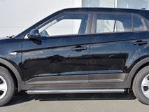 Пороги труба D63 секции (вариант 2) для Hyundai Creta 2016-