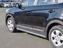 Пороги труба D63 секции (вариант 1) для Hyundai Creta 2016-