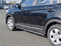Пороги труба D42 секции (вариант 3) для Hyundai Creta 2016-