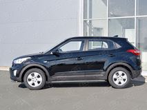 Пороги труба D42 секции (вариант 3) для Hyundai Creta 2016-