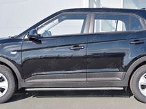 Пороги труба D42 секции (вариант 3) для Hyundai Creta 2016-