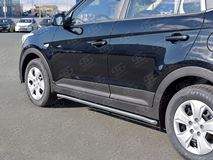 Пороги труба D42 секции (вариант 1) для Hyundai Creta 2016-
