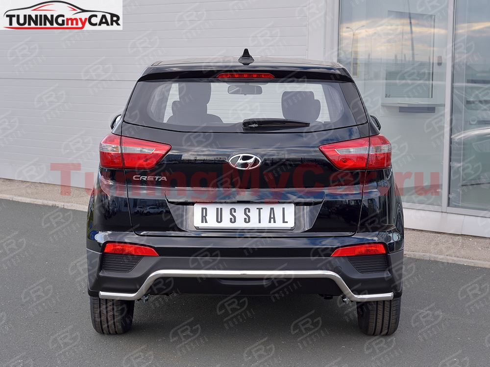 Защита заднего бампера D42 волна для Hyundai Creta 2016-