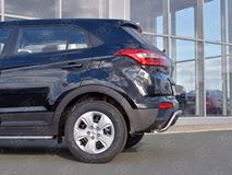 Защита заднего бампера D42 волна под машину для Hyundai Creta 2016-