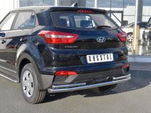 Защита заднего бампера D63 секции-D42 уголки для Hyundai Creta 2016-
