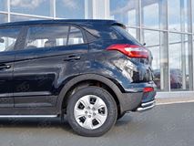 Защита заднего бампера D63 секции-D42 уголки для Hyundai Creta 2016-