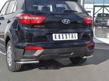 Защита заднего бампера уголки D42 секция для Hyundai Creta 2016-