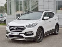 Защита переднего бампера D42 секция для Hyundai Santa FE Premium 2015