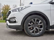 Защита переднего бампера D42 секция для Hyundai Santa FE Premium 2015