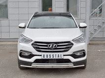 Защита переднего бампера D42 секция-D42 дуга для Hyundai Santa FE Premium 2015