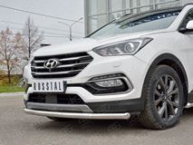 Защита переднего бампера D63 секция для Hyundai Santa FE Premium 2015