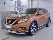Защита переднего бампера D63 секция-D42 дуга для Nissan Murano 2016