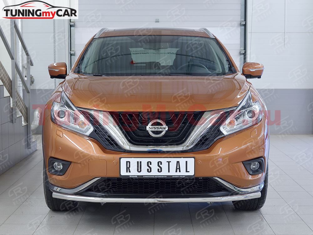Защита переднего бампера D42 секция для Nissan Murano 2016